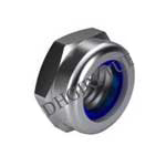 Hexagon nuts with low form with non-metallic insert